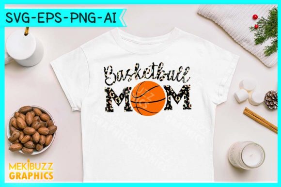 Basketball Mom Leopard SVG: Graphics & Print Templates