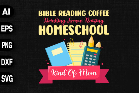 Bible Reading Coffee Arrow Graphics for T-Shirt Designs