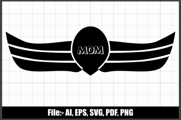 Mother’s Day SVG Design, Angel Mom Graphics & Print Templates